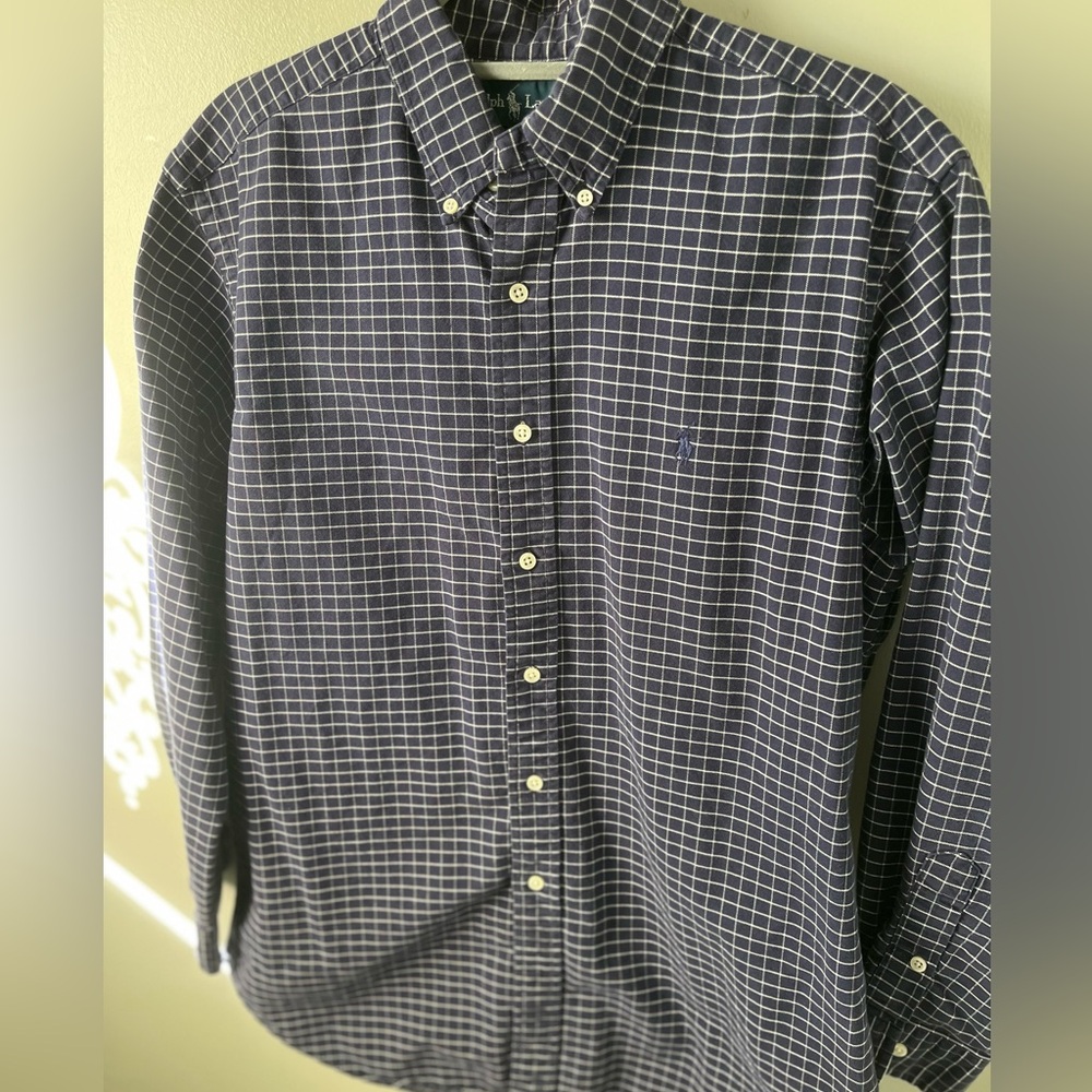 Ralph Lauren navy button down shirt size 16 32/33